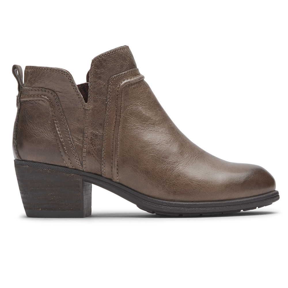 Rockport Womens Booties Brown - Cobb Hill Anisa V-Cut - UK 490-SAQWPH